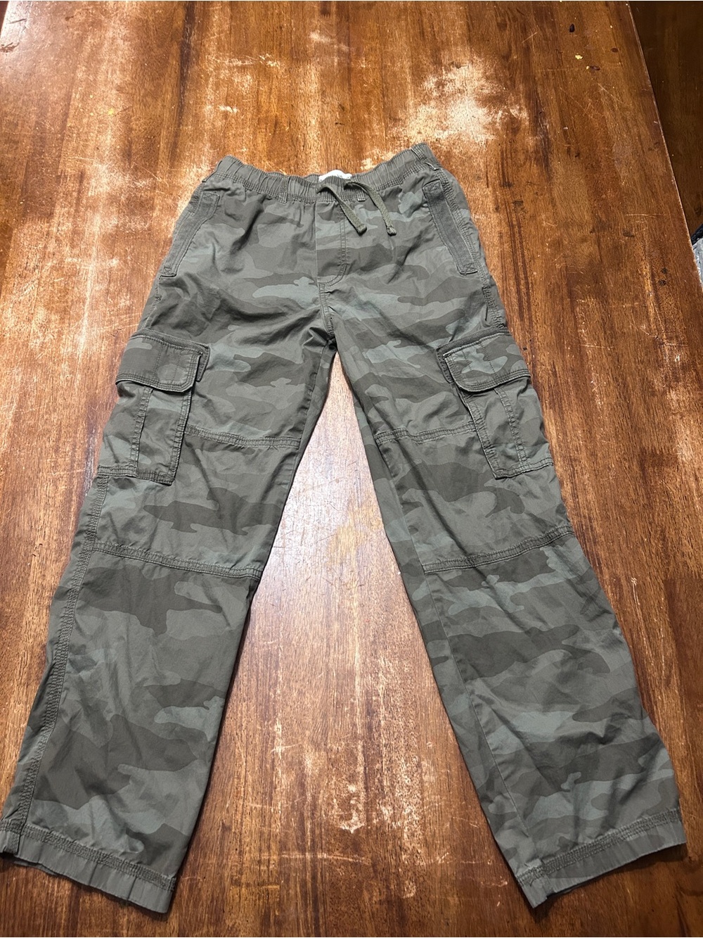 Abercrombie Kids Baggy Pant Olive Camo Cargo Pants - Casual Utility Style